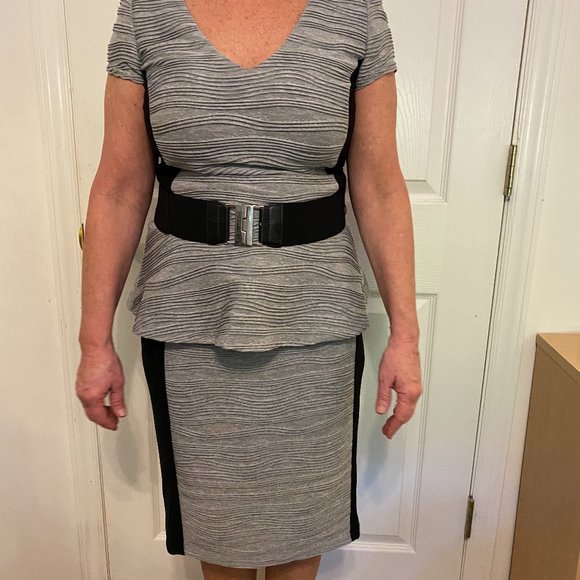 Joseph Ribkoff, size 6, gray and black - Picture 2 of 4